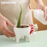 Ceramic Cat Plant Pot for the Kitchen Kitchen Essentials