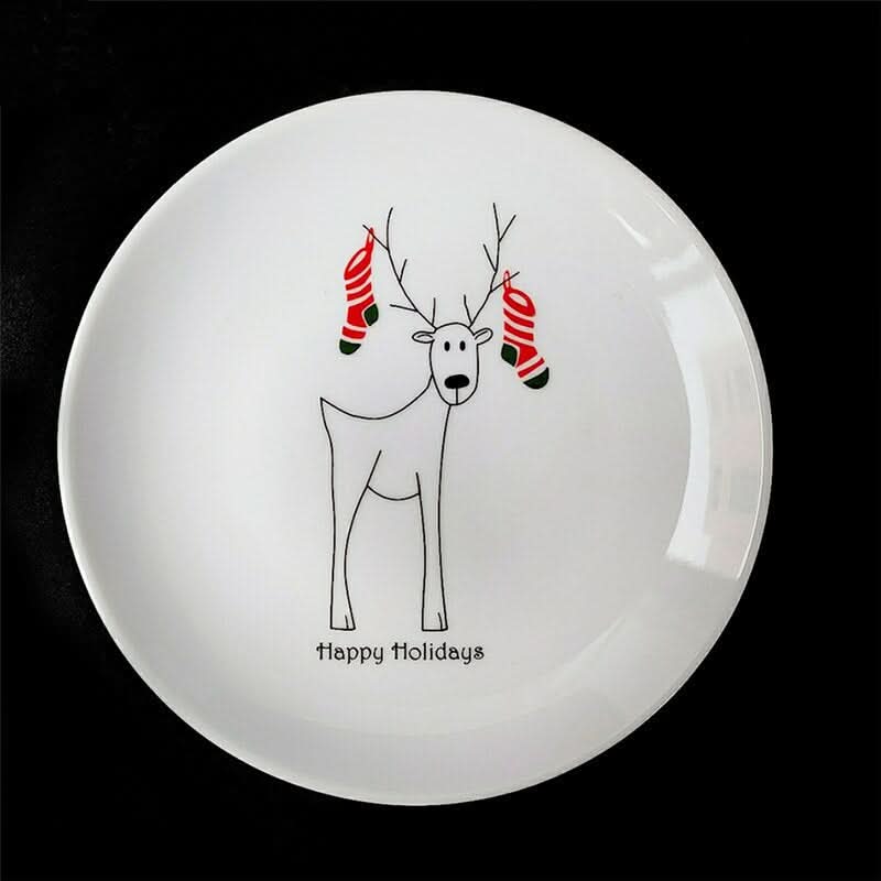 Ceramic Christmas Plates Kitchen Essentials
