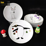 Ceramic Christmas Plates Kitchen Essentials