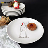 Ceramic Christmas Plates Kitchen Essentials
