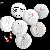 Ceramic Christmas Plates Kitchen Essentials