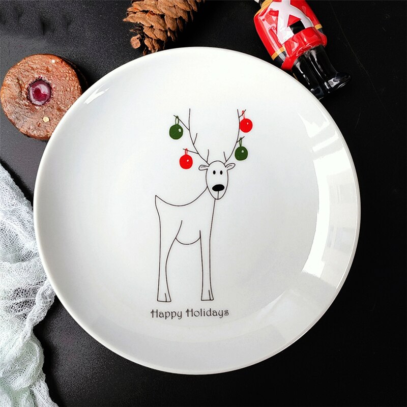 Ceramic Christmas Plates Kitchen Essentials