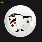 Ceramic Christmas Plates Kitchen Essentials