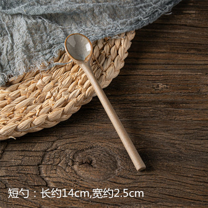 Ceramic Soup Spoon Japanese Tableware Kitchen Essentials