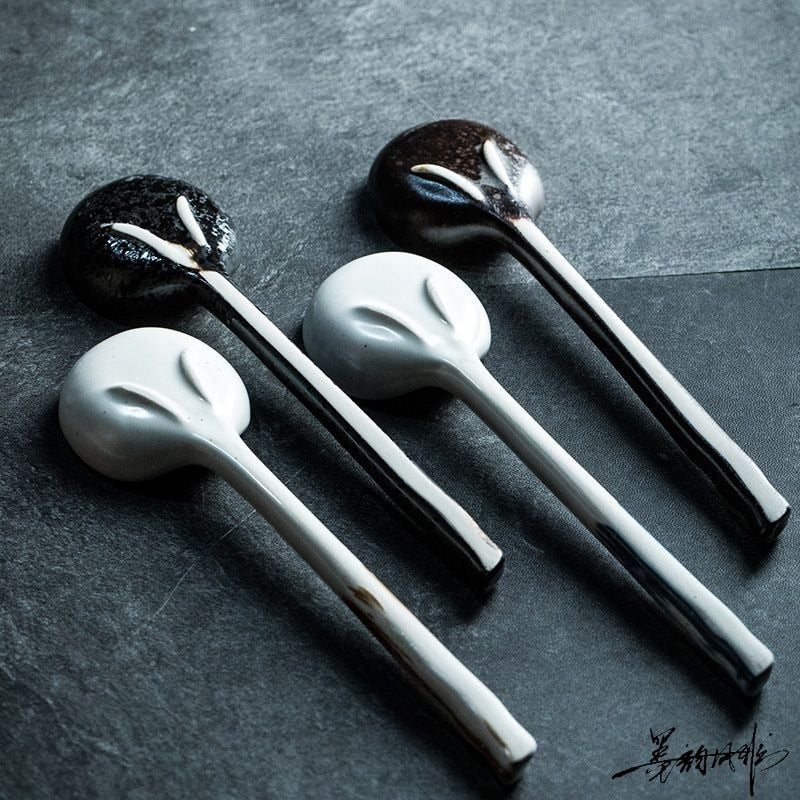 Ceramic Soup Spoon Japanese Tableware Kitchen Essentials