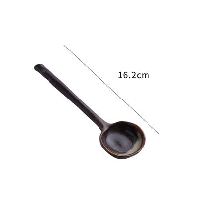 Ceramic Soup Spoon Japanese Tableware Kitchen Essentials