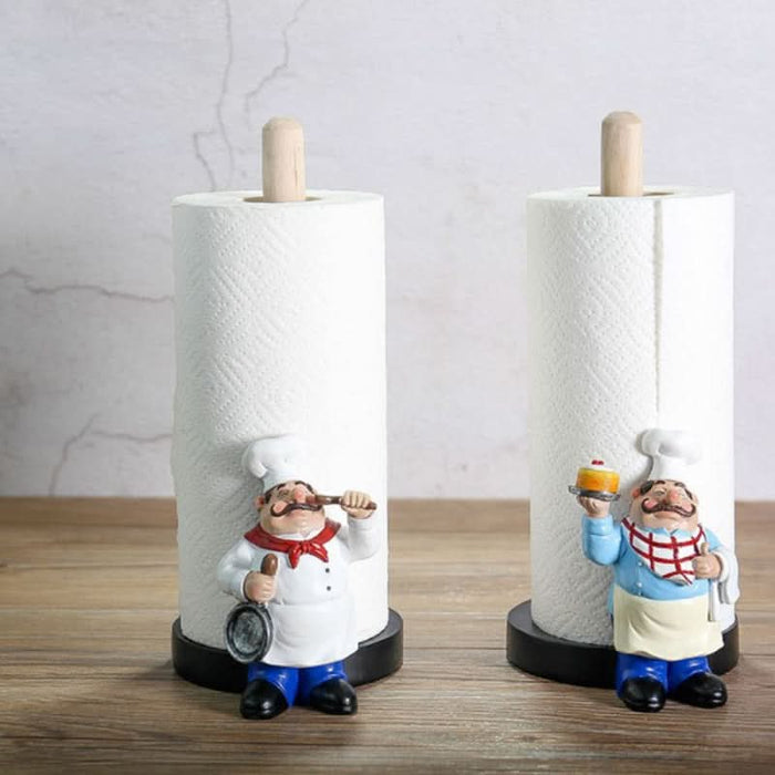 Chef Figurine Kitchen Roll Holder Kitchen Essentials