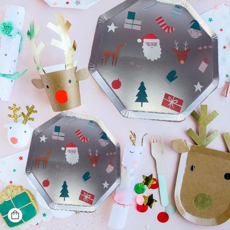 Children's Christmas Disposable Tableware Kitchen Essentials