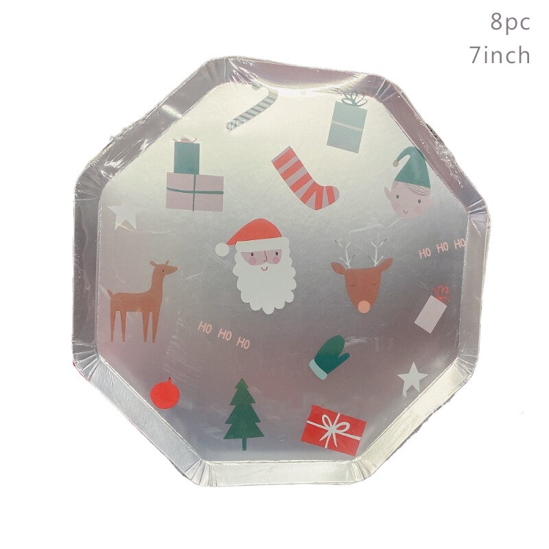 Children's Christmas Disposable Tableware Kitchen Essentials