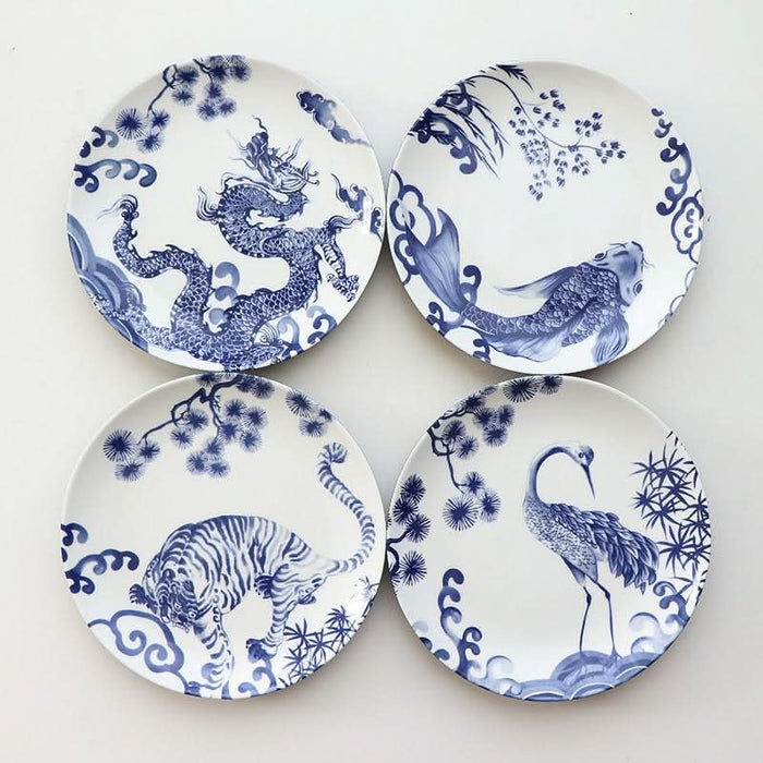 Chinese Ceramic Dinner Plates Blue And White Kitchen Essentials