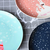 Christmas Ceramic Plate Plates Kitchen Essentials
