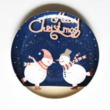 Christmas Ceramic Plate Plates Kitchen Essentials