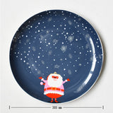 Christmas Ceramic Plate Plates Kitchen Essentials