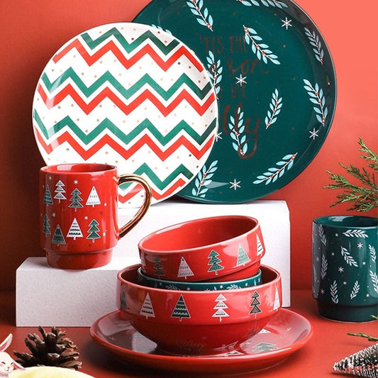 Christmas Ceramic Tableware Kitchen Essentials