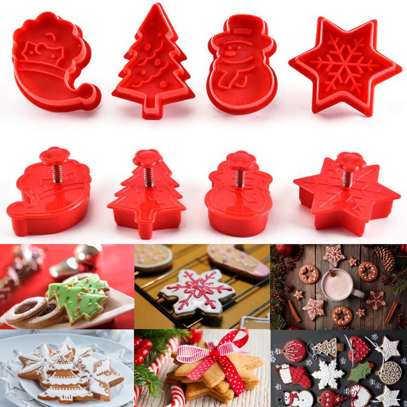 Christmas Cookie Mold 4PCS Set Kitchen Essentials