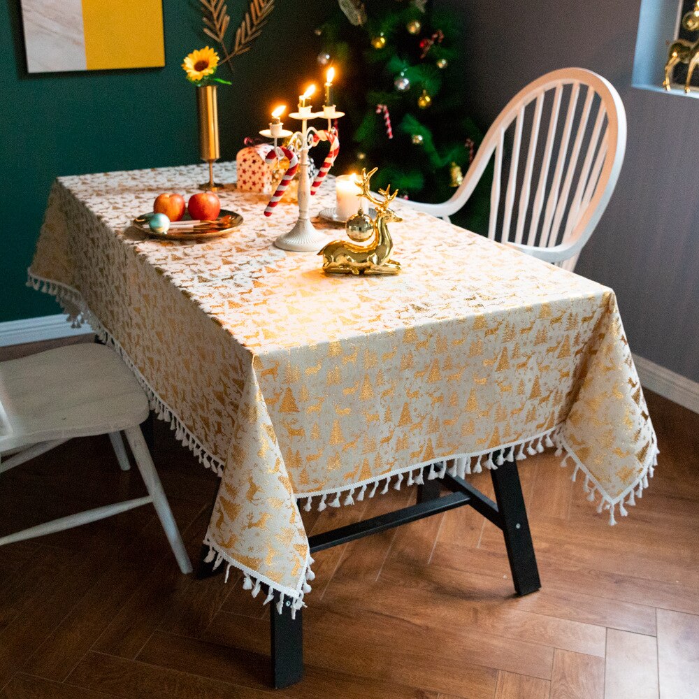 Christmas Decoration Tablecloth Kitchen Essentials