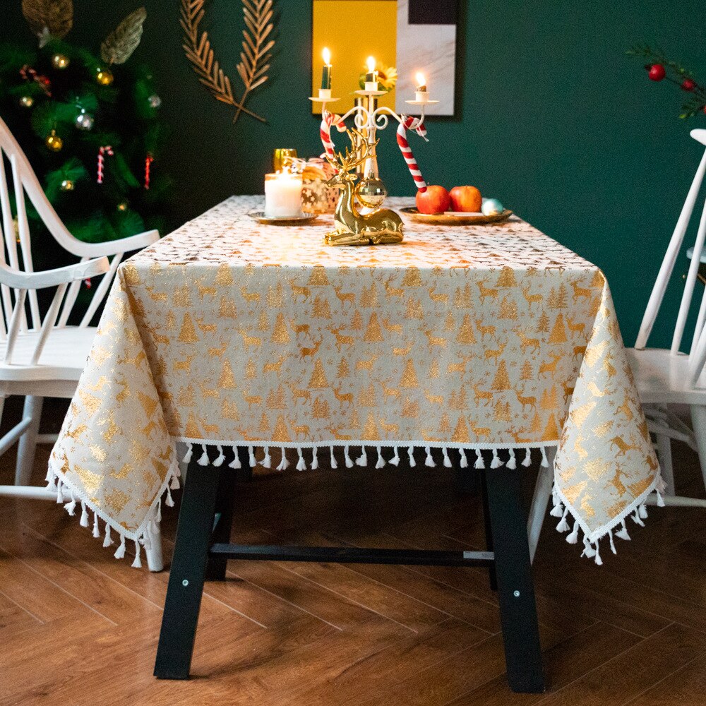 Christmas Decoration Tablecloth Kitchen Essentials