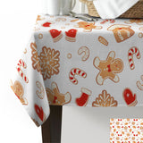 Christmas Gingerbread Waterproof Tablecloth Kitchen Essentials
