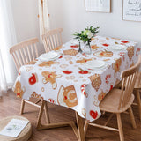 Christmas Gingerbread Waterproof Tablecloth Kitchen Essentials