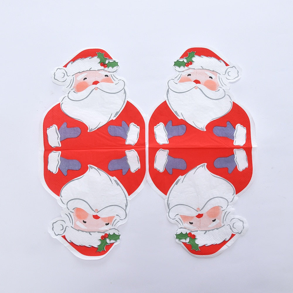 Christmas Theme Disposable Party Tableware Kitchen Essentials