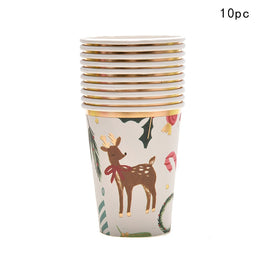 Christmas Theme Disposable Party Tableware Kitchen Essentials