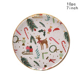 Christmas Theme Disposable Party Tableware Kitchen Essentials