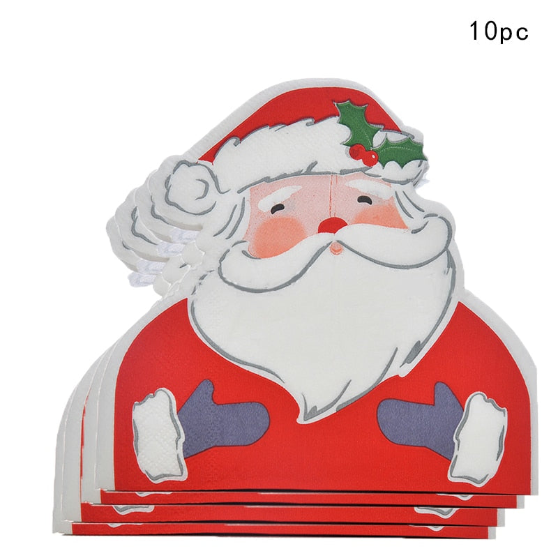 Christmas Theme Disposable Party Tableware Kitchen Essentials