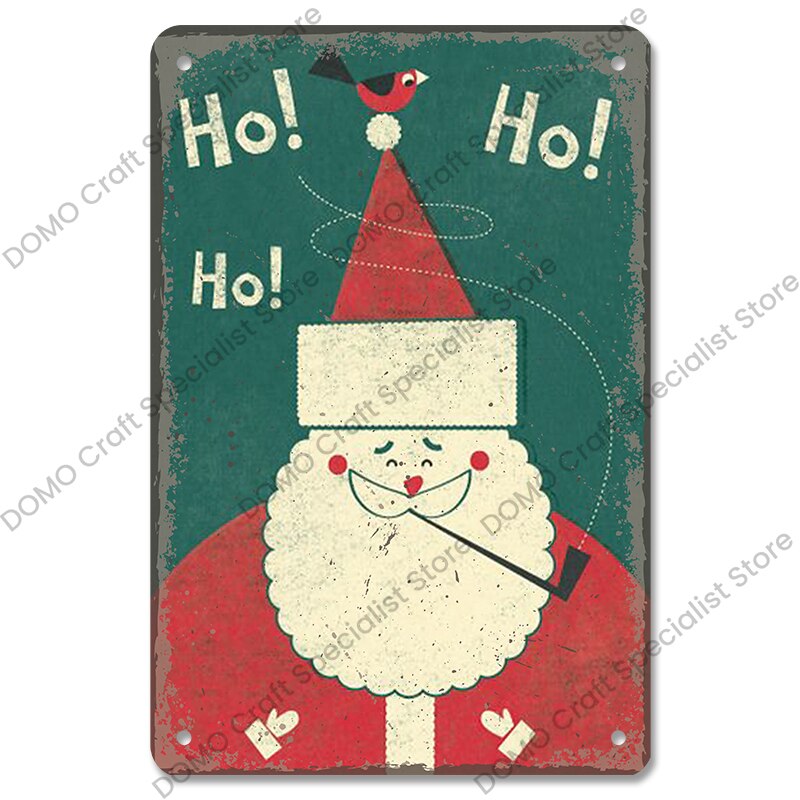 Christmas Vintage Metal Tin Signs Kitchen Essentials