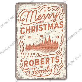 Christmas Vintage Metal Tin Signs Kitchen Essentials