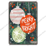 Christmas Vintage Metal Tin Signs Kitchen Essentials