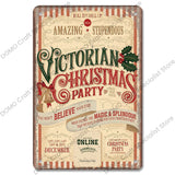 Christmas Vintage Metal Tin Signs Kitchen Essentials
