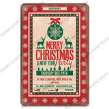 Christmas Vintage Metal Tin Signs Kitchen Essentials