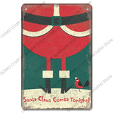 Christmas Vintage Metal Tin Signs Kitchen Essentials