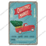 Christmas Vintage Metal Tin Signs Kitchen Essentials