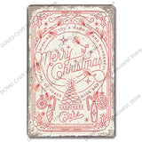 Christmas Vintage Metal Tin Signs Kitchen Essentials