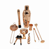 Cocktail Shaker Set Stainless Steel Cocktail Set Wooden Frame 11-piece eprolo
