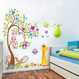 Colourful Trees & Animals Wall Stickers & Decal for Nursery Kitchen Essentials
