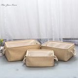 Cotton Linen Folding Storage Basket Kitchen Essentials