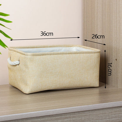 Cotton Linen Folding Storage Basket Kitchen Essentials