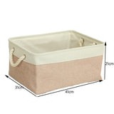 Cotton Linen Folding Storage Basket Kitchen Essentials