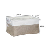 Cotton Linen Folding Storage Basket Kitchen Essentials