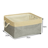 Cotton Linen Folding Storage Basket Kitchen Essentials