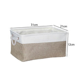 Cotton Linen Folding Storage Basket Kitchen Essentials