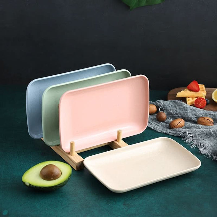 Creative Wheat Straw Rectangular Dessert or Sushi Plate Kitchen Essentials