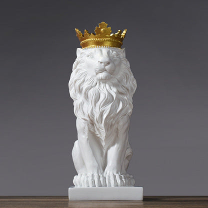 Crowned Lion Sculpture Statue, Figurine Kitchen Essentials