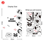 Cute Cartoon Animals Wall Stickers Door Stickers for Kids Room Kitchen Essentials