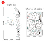 Cute Cartoon Animals Wall Stickers Door Stickers for Kids Room Kitchen Essentials
