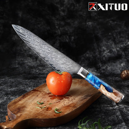 Damascus Steel Japanese Chef Knife Kitchen Essentials