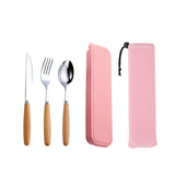 Dinnerware Set Flatware Stainless Steel Portable Cutlery Sets Kitchen Essentials