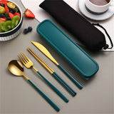 Dinnerware Set Flatware Stainless Steel Portable Cutlery Sets Kitchen Essentials